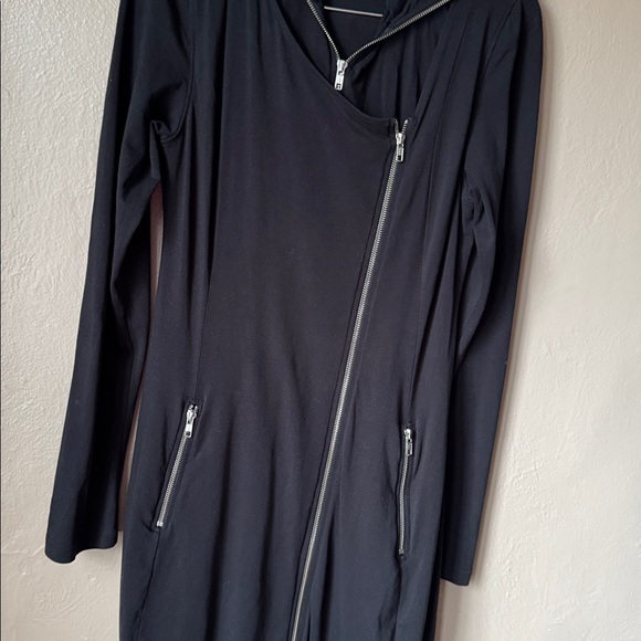 Ivan Grundahl Black Long Sleeve Layered Zipper Dress Size Large - Picture 3 of 5